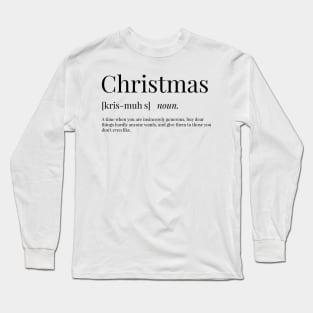 Christmas Definition Long Sleeve T-Shirt